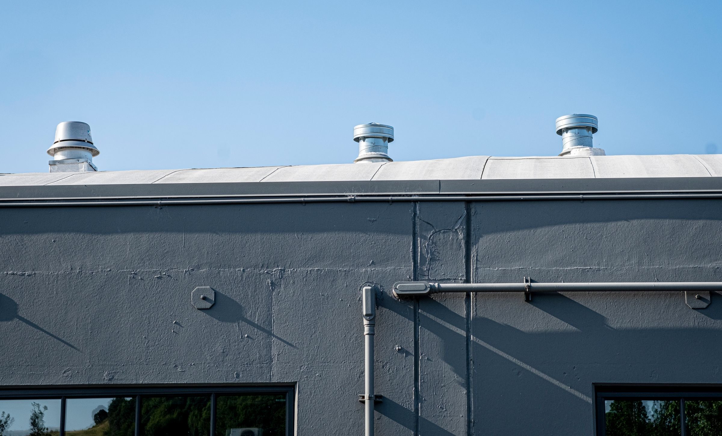 Commercial low-slope membrane roof, illustrative